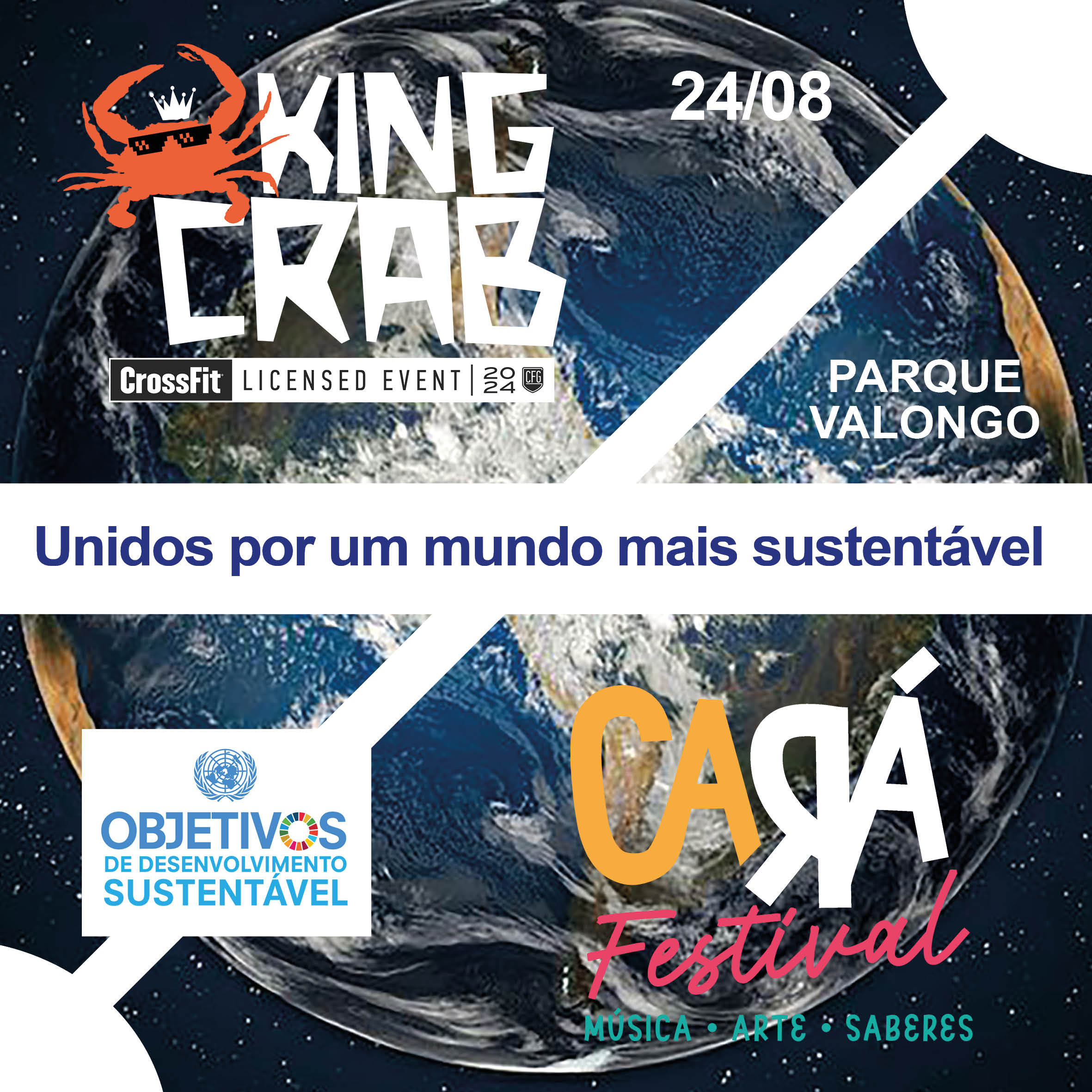 Evento sustentável com King Crab e Cará Festival agita Parque Valongo, em Santos