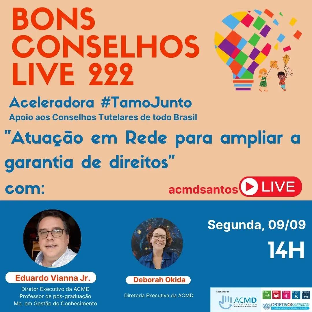 Atuação em Rede para ampliar a garantia de direitos é tema da live da ACMD