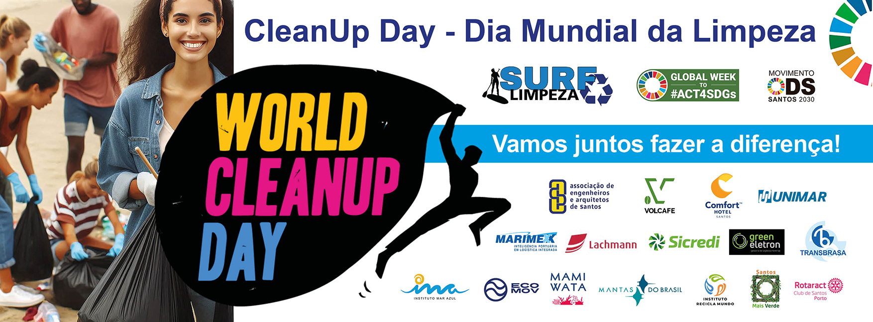 World Cleanup Day: mutirão de limpeza na praia acontece neste sábado em Santos