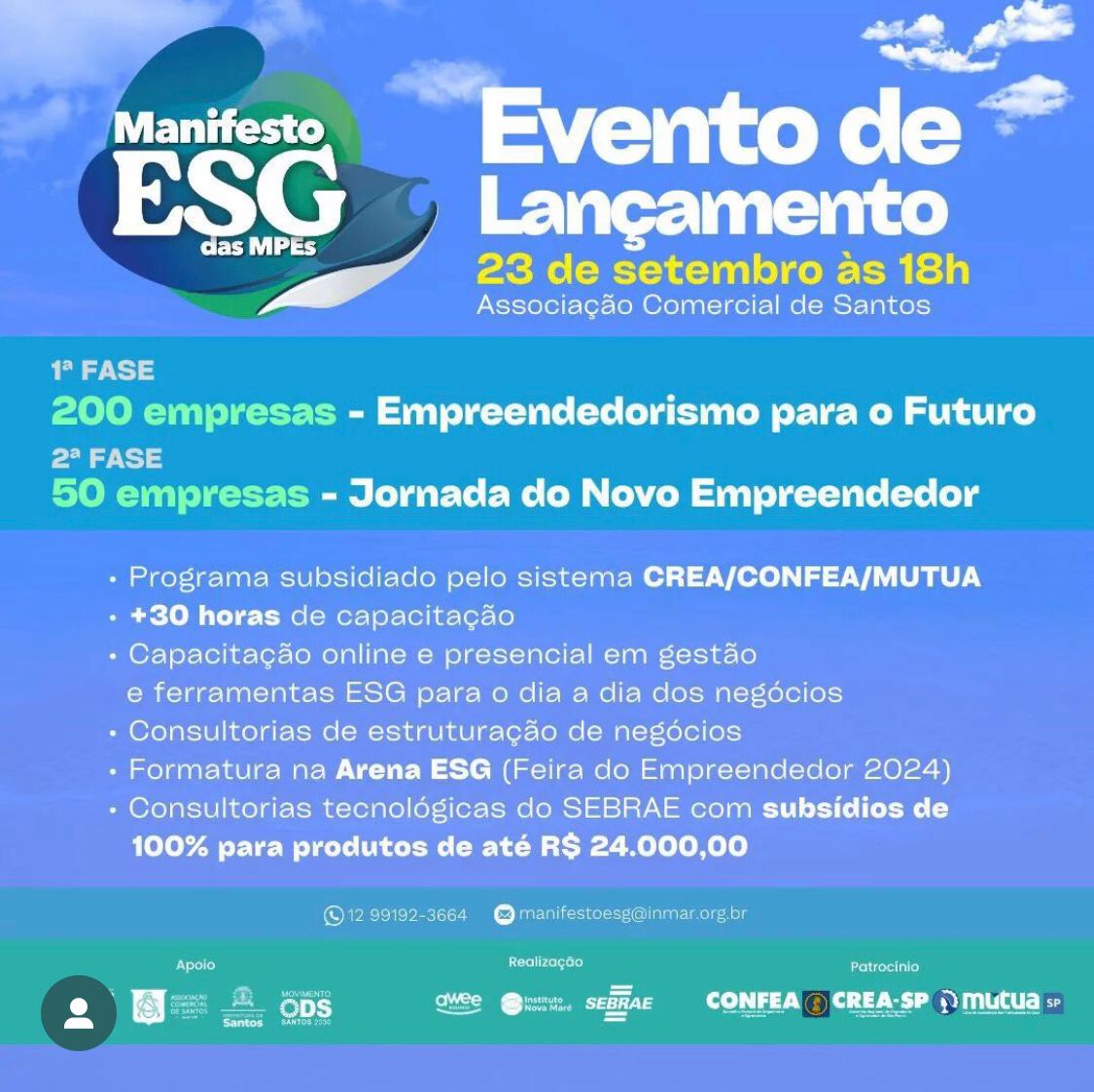 Lançamento do Manifesto ESG das Pequenas e Médias Empresas de Santos