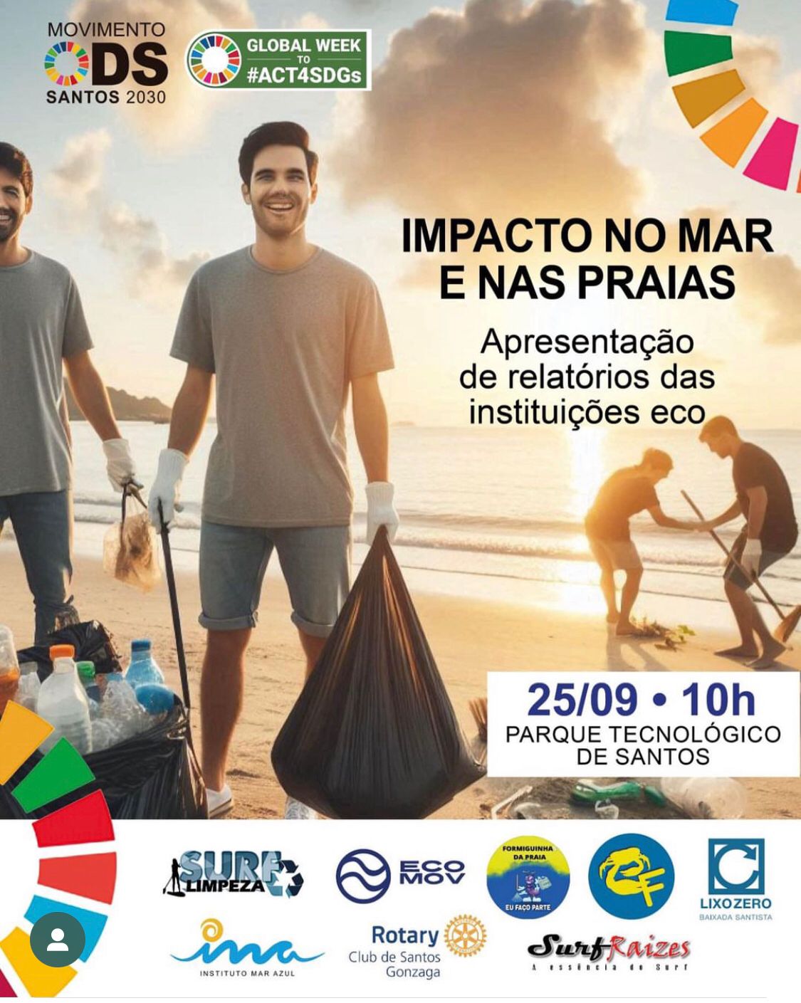 Instituições de limpeza de praia abordam esforços coletivos para preservação do mar