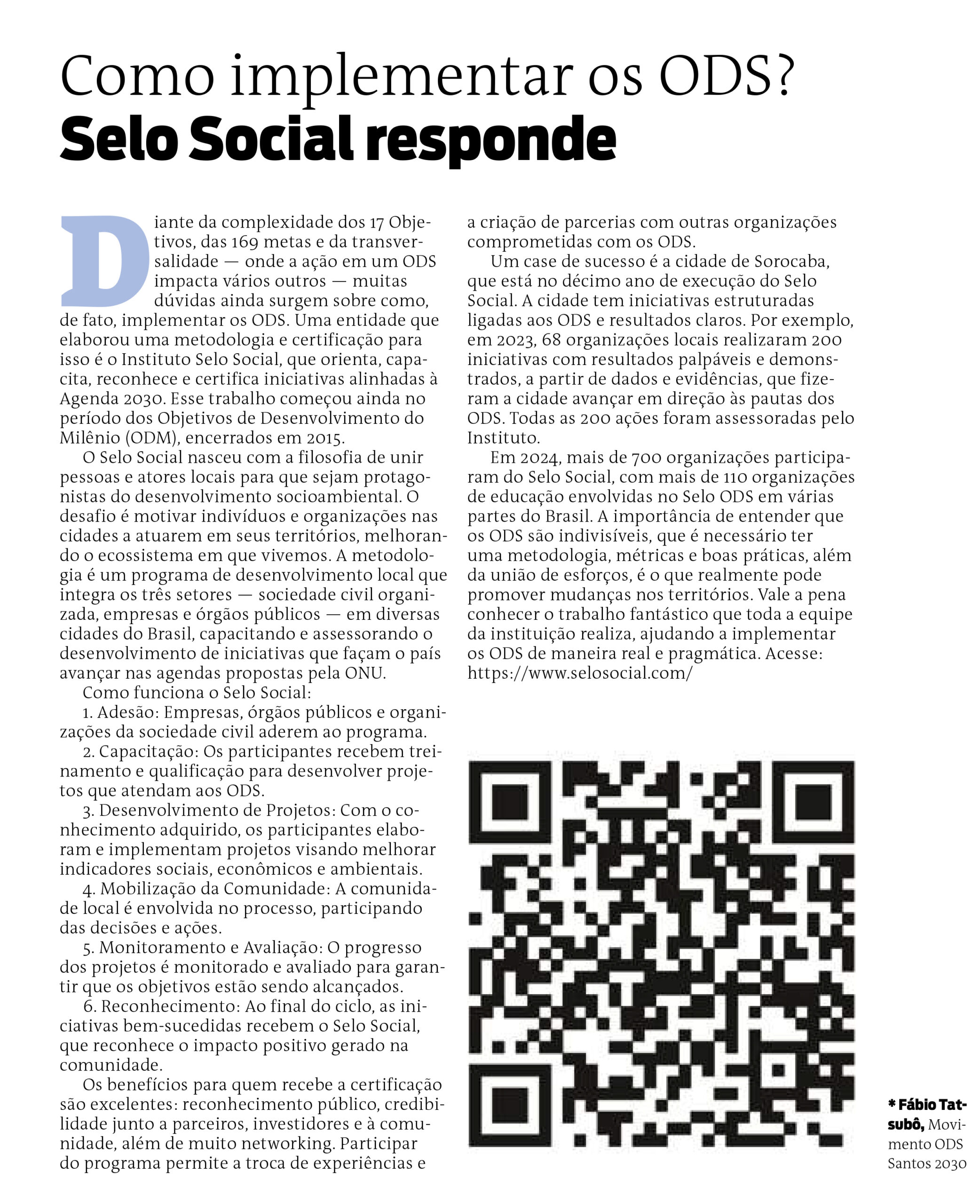 Como implementar os ODS nas empresas ou na administração pública? Selo Social responde