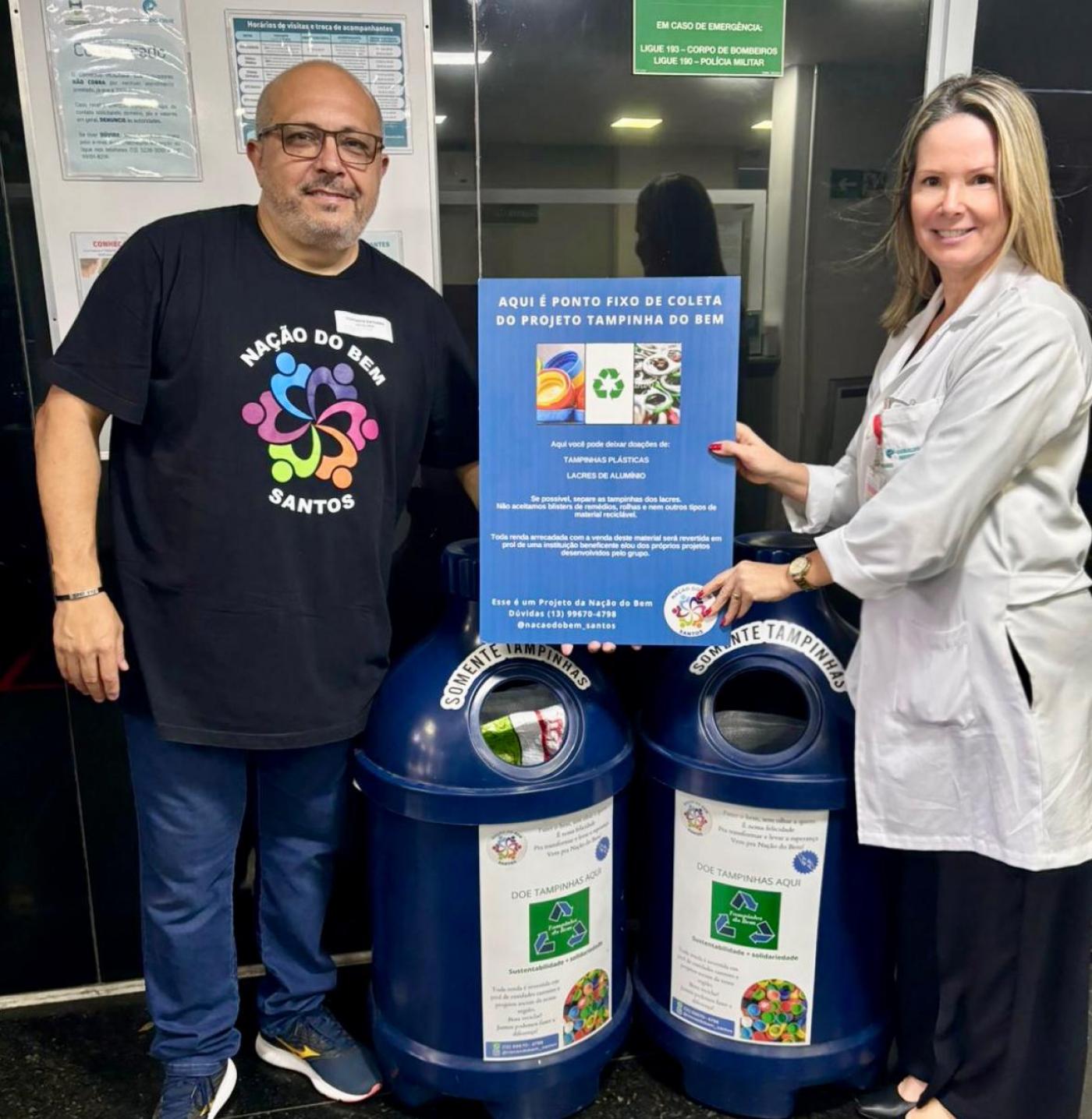 Hospital dos Estivadores se torna ponto de coleta para reciclagem