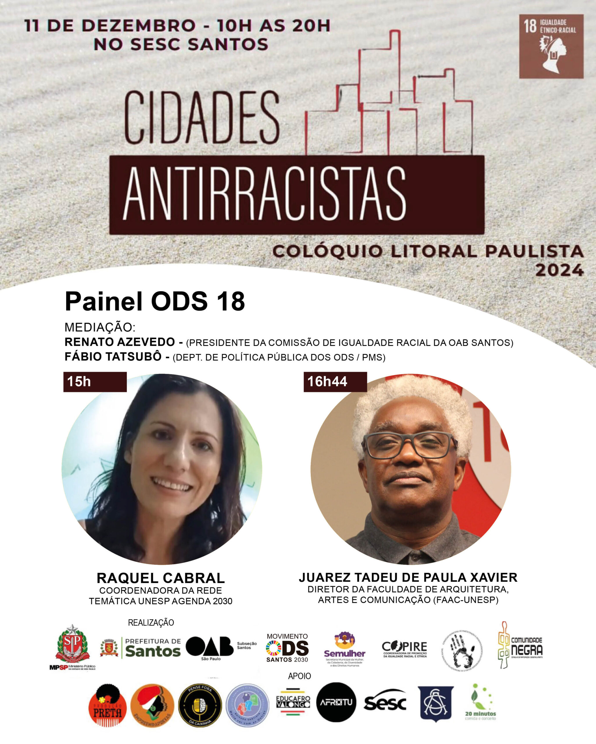 ODS 18 sobre igualdade racial será pauta de evento em Santos